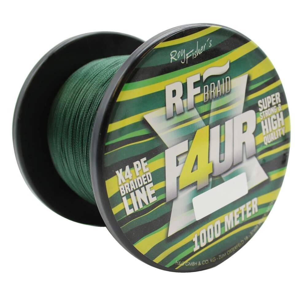 Roy Fishers X4 Fletline 1000m 0,15mm Grøn - Bulkspole