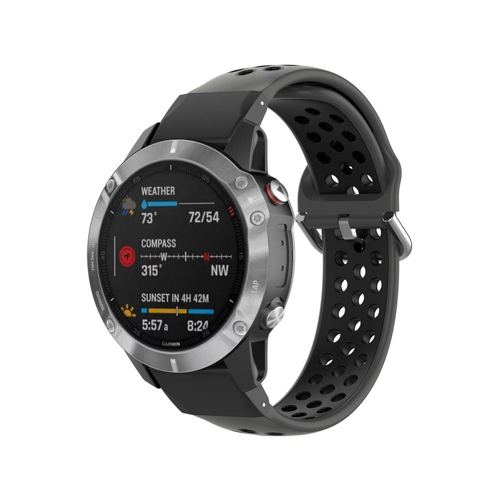 Silikonarmband Sport Garmin Forerunner 970 Svart
