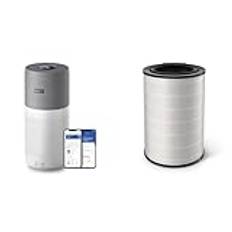 Philips 4000i Series Luftrenare, appkontroll, tar bort bakterier, damm och allergener (7) i rum upp, (AC4236/10) & Philips HEPA Nano Protect-ersättningsfilter, Aktivt Kol, (FY4440/30)