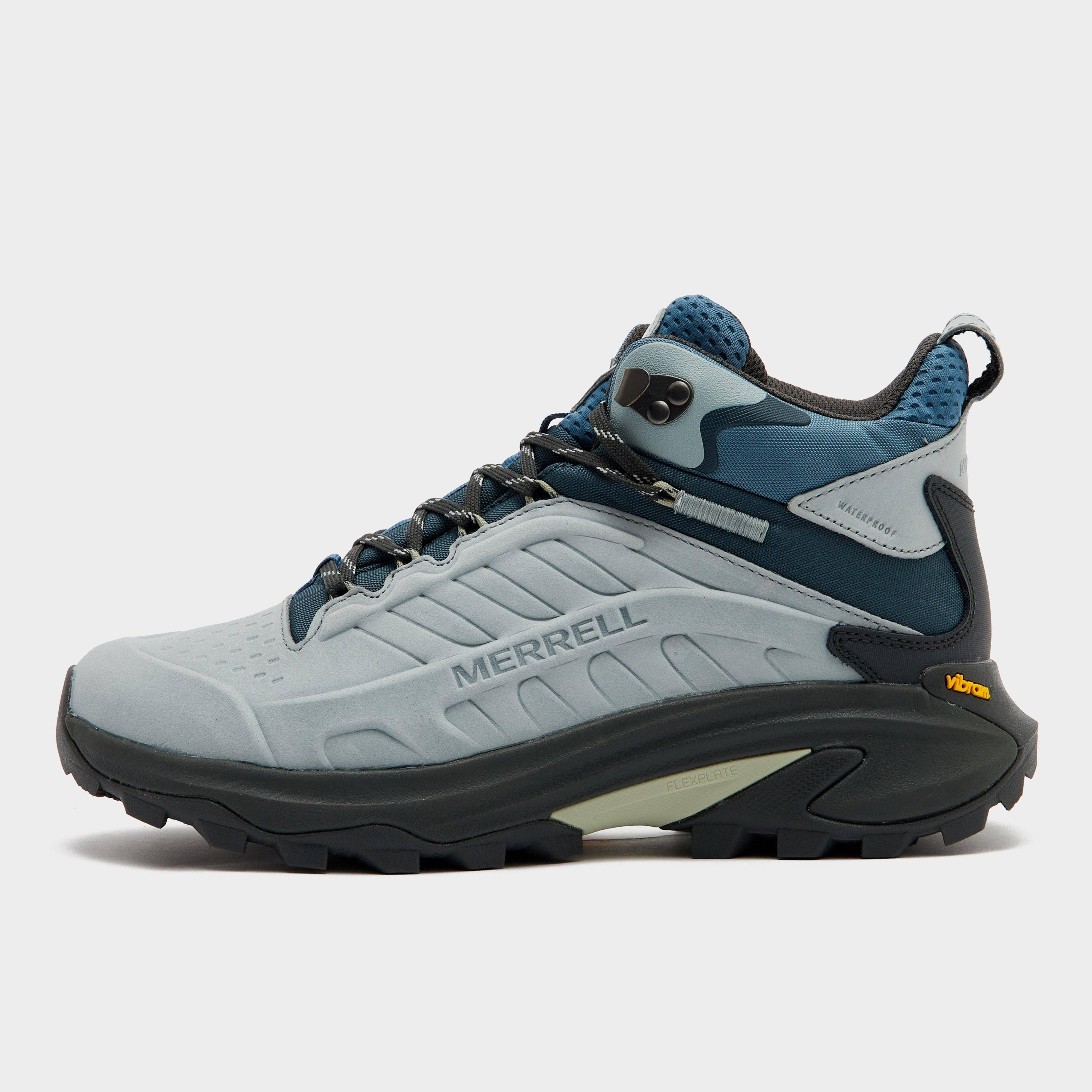 Merrell Men's Moab Speed 2 Leather Mid Walking Boots, Blue