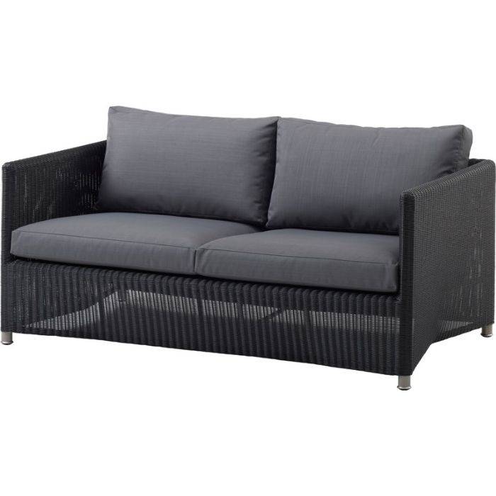 Cane-Line - Diamond 2 pers. sofa-Grafit