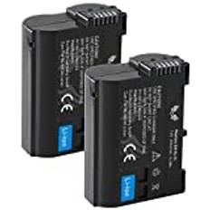 2 x SK batteri Nikon EN-EL15 | 2040 mAh | EN-EL15a EN-EL15b EN-EL15c för Nikon // Z6 II Z7 II // Z5 Z6 Z7 D500 D600 D750 D800 D810 D850 D710 D7200 D7500