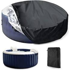Beskyttelsescover til swimmingpool eller spa, rundt låg til udendørs solar spa, rundt cover til vandtæt spa med vandtæt beskyttende presenning og