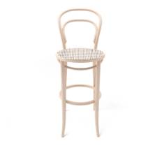 Ton - Ton Barstool 14 Low - Natural Beech Lacq. / Cane - Barstolar - Michael Thonet - Träfärgad - Trä