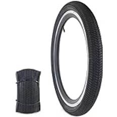 ZUKKA 2-pack cykeldäck 20 x 2,125 20 tums cykel däck rock 57–406 för BMX, MTB mountainbike, barncykel, trehjuling, Crusier cykel, svart