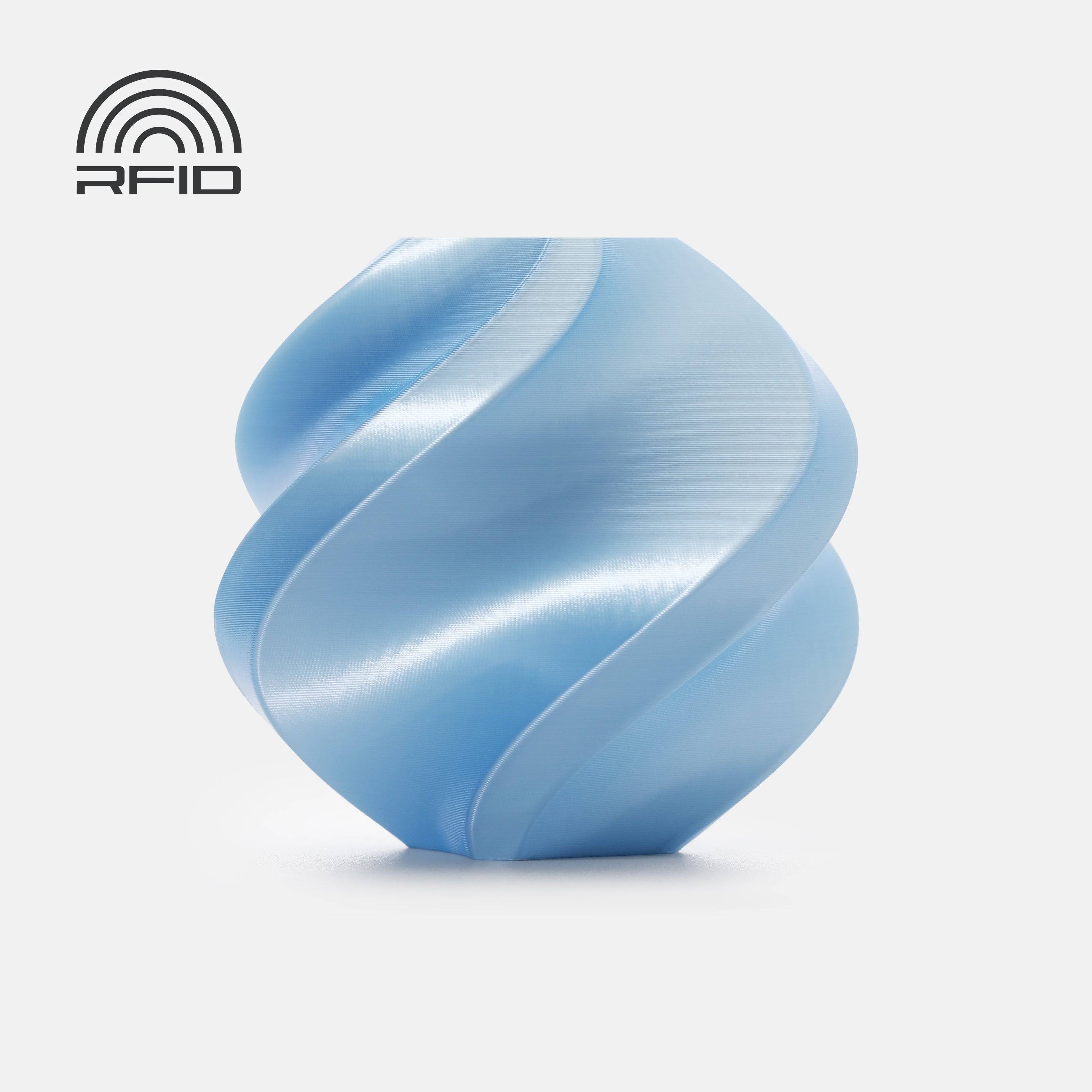 Bambu Lab PLA Silk+ - Baby Blue (med spole)