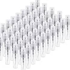 Thyores 50 st mini parfym atomizer, klar plast sprayflaska bärbar doftsprayflaska - 3 ml