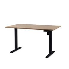 Office hæve sænkebord Operator II 70x140cm, sort stel - antracit bordplade