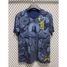 2024 Italien England Spanien Brasilien Fodboldtrøje Blå Special Edition