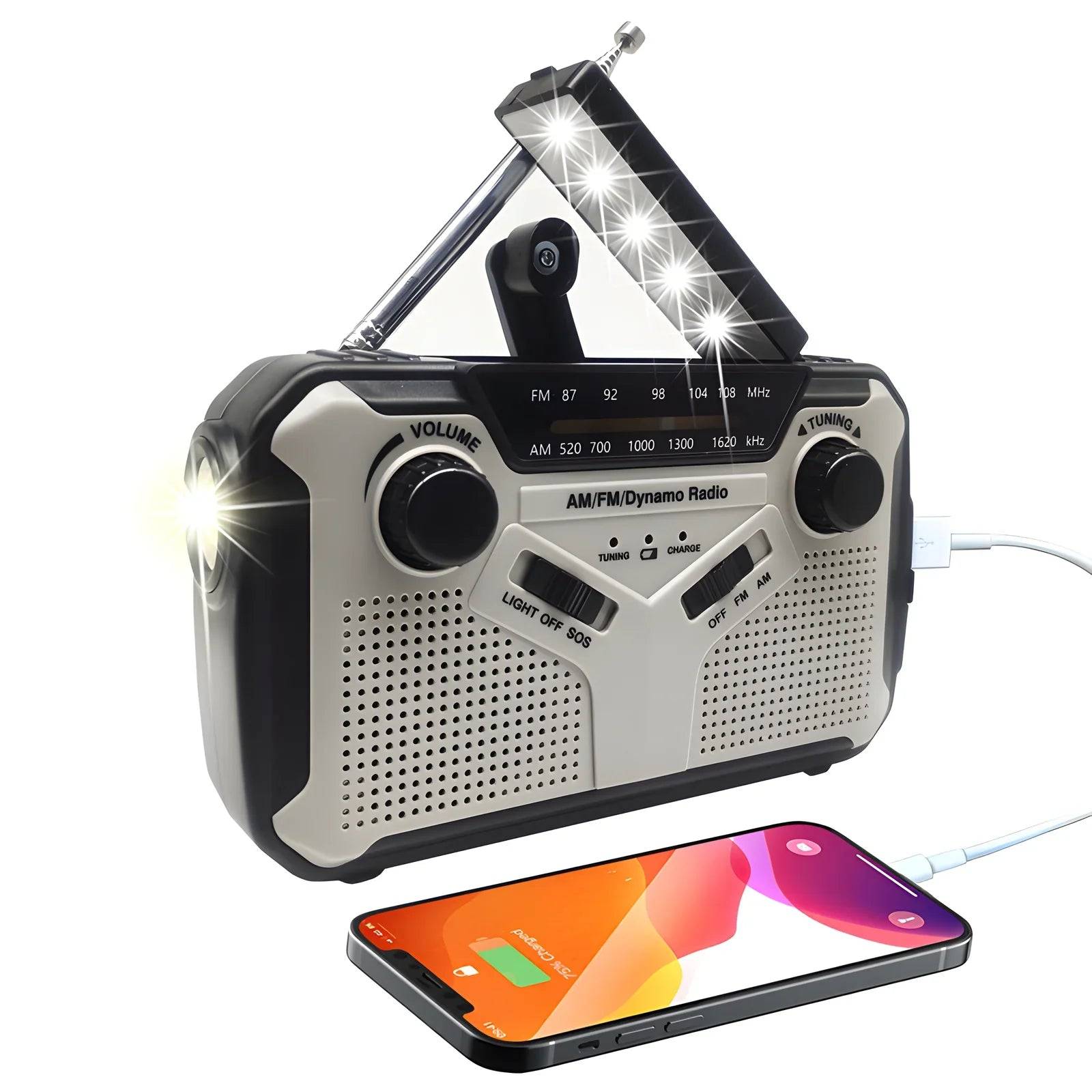 Emergency Solar Radio - Gray (EU)