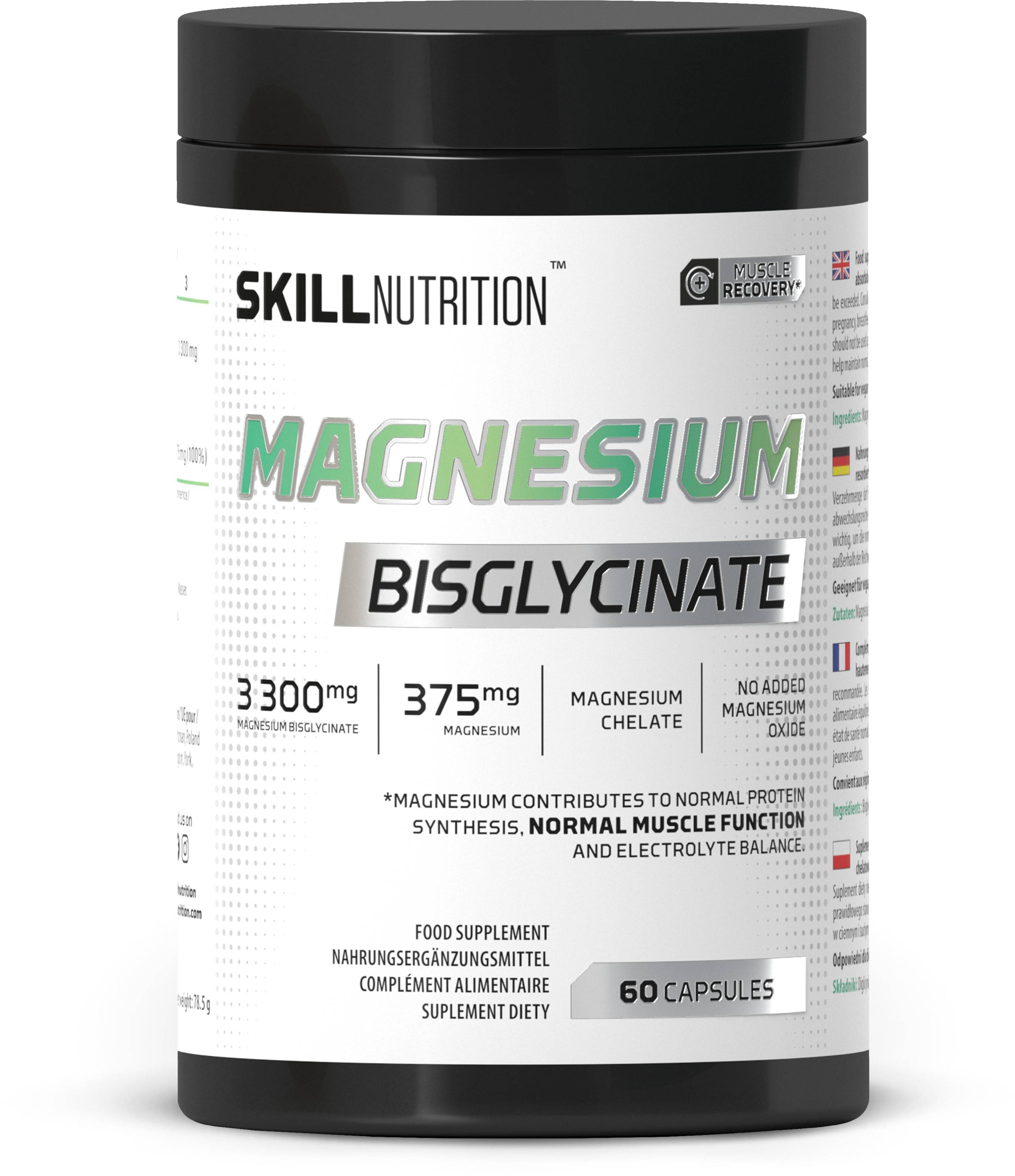 Skill Nutrition - Magnesium Bisglycinate, 60 Caps (60 Caps)