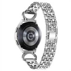 Rhinestone Decor Band för Samsung Galaxy Watch3 41mm / Watch4 Active 40mm / Watch 5 Active 40mm / Watch4 40mm 44mm / Watch 5 40mm 44mm, 5-Bead 20mm Rostless Steel Watch Arms