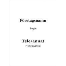 Kapaskiva i B2-format - Vita - Enkel - Företagstjänster