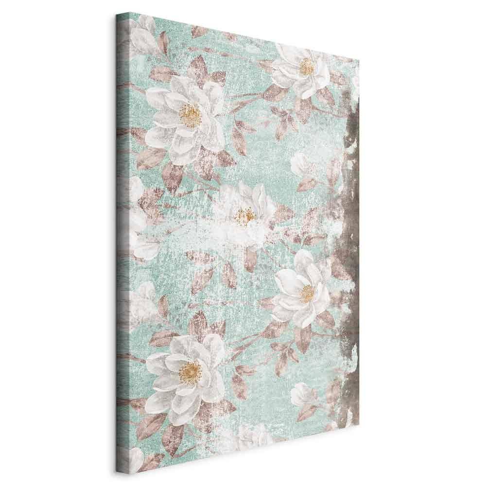 Lærredsbillede Roman Flowers lodret - blomster vægdekoration - 40 x 60 cm - På italiensk lærred