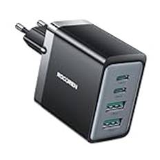 Rocoren 45W USB C GAN-laddare, 4 portar snabbladdare med flera portar PPS PD3.0 QC3.0, kompatibel med Samsung Galaxy S24 Ultra/S24/S23/S22, iPad Pro, Pixel