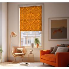 Vintage orange damast Rullgardin vardagsrum