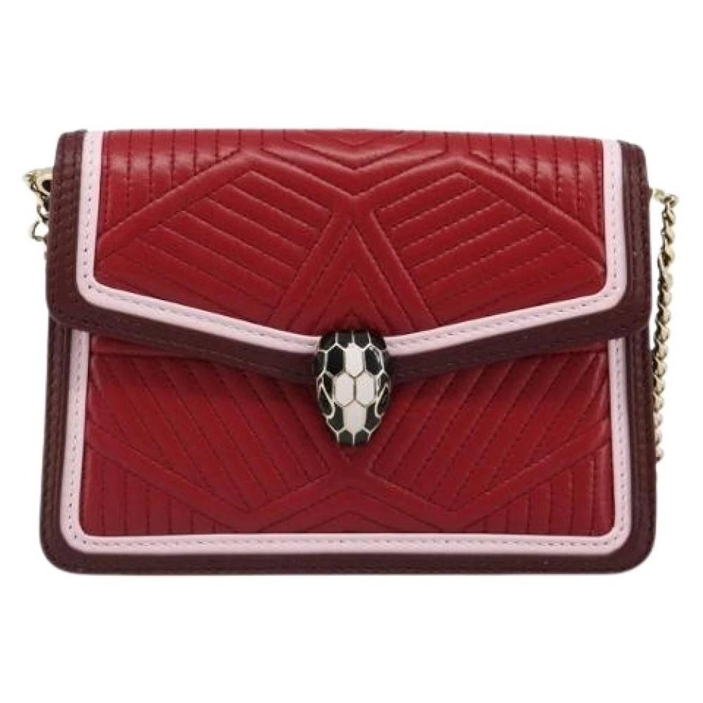 Bvlgari Vintage Pre-owned Vintage Skuldertaske - Vintage - Dame - Rød - ONE SIZE - Uld