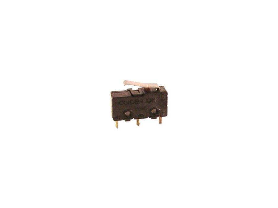 Mikroswitch m. kort arm - 3A/250V, ON-(ON) SPDT, spadestik