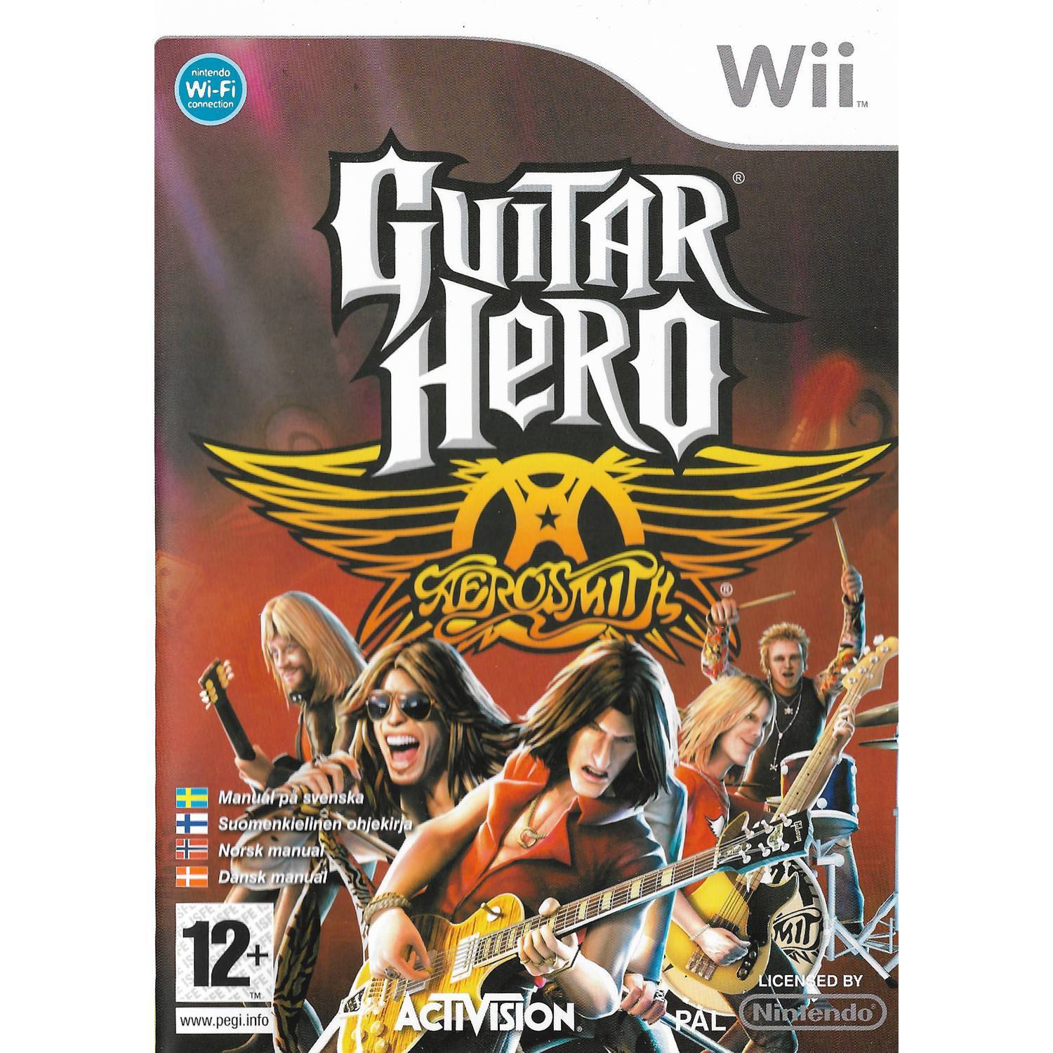 Guitar Hero Aerosmith Nintendo Wii Nordic Bundle Copy (Begagnad)