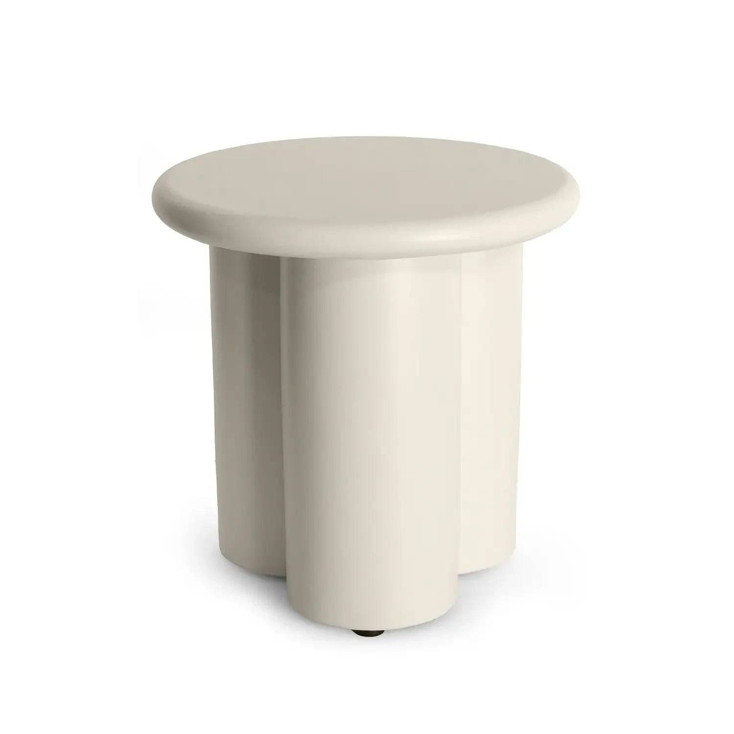 Sidebord Rib Oyster Beige – Udendørs komposit sidebord
