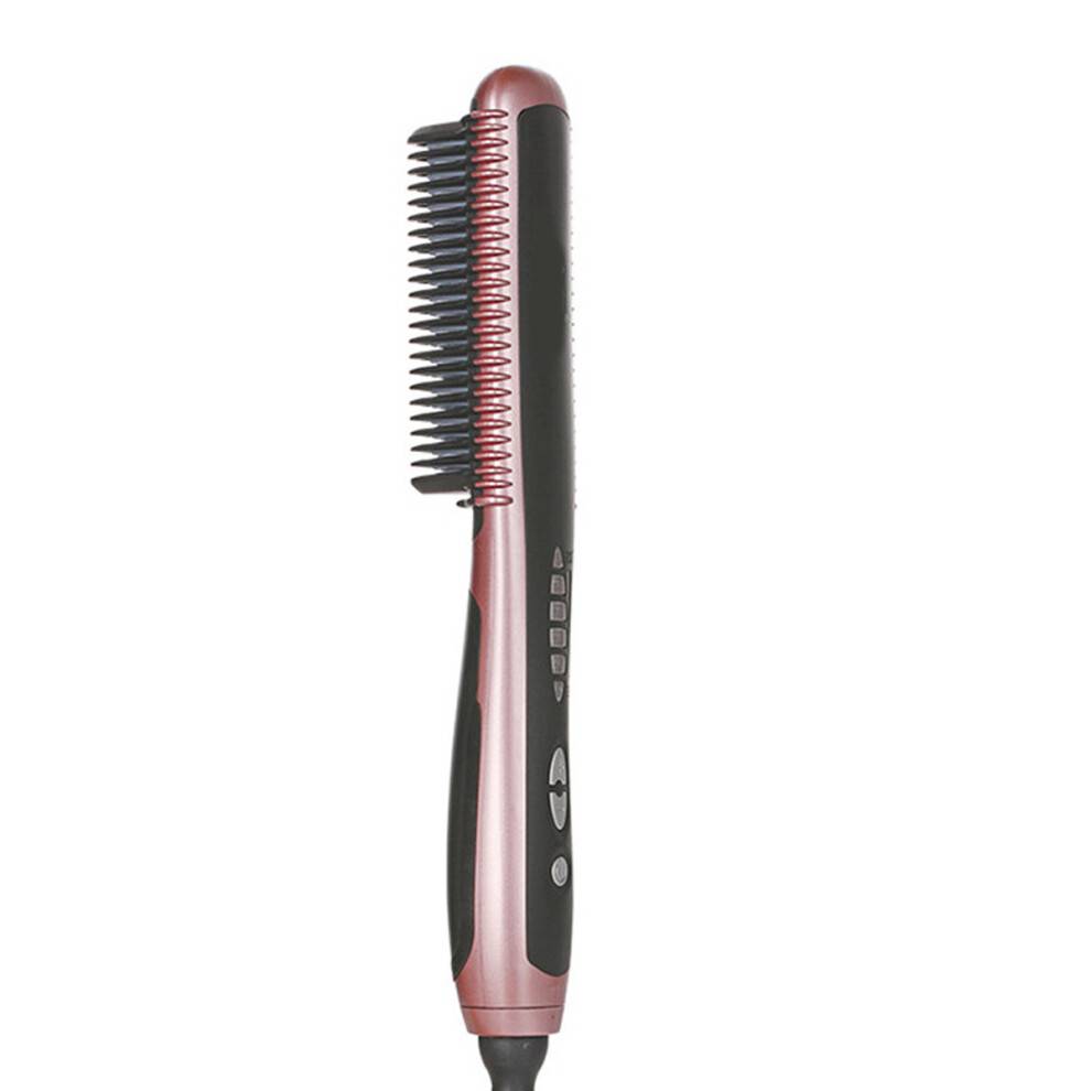 Ionisk glattejernsbørste, Global Voltage opvarmet stylingværktøj med anti-frizz-ydeevne, hurtigt opvarmede keramiske plader for hurtige resultater,
