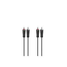 Hama 00205093 lydkabel 5 m 2 x RCA Sort