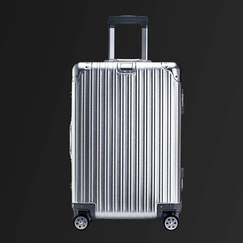 100% Aluminum Suitcase Cabin 20/22/24/26/29 inch Magnesium Alloy Carry on Luggage Password Box TSA Lock Metal Hard Trolley Case