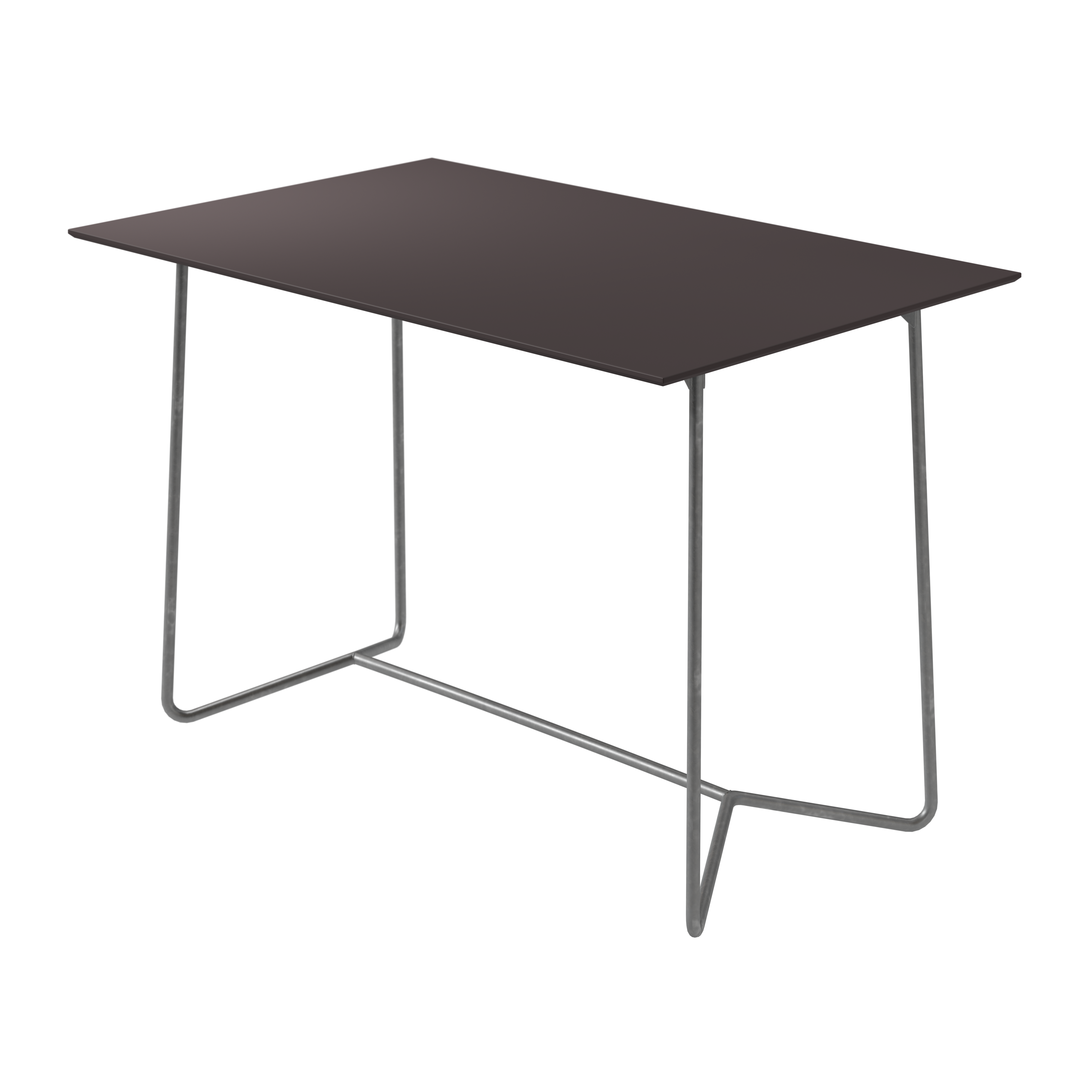 Grythyttan Stålmöbler High Tech Bord 70x110 Cm Charcoal / Varmförzinkat Stål - Trädgårdsbord Laminat Charcoal - 1062620