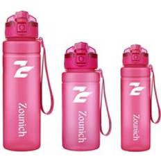 Resflaskor läcksäker plastkokare 700ml bpa gratis sport vattenflaskor protein shaker utomhus tritan plast drinkflaska - Rosa