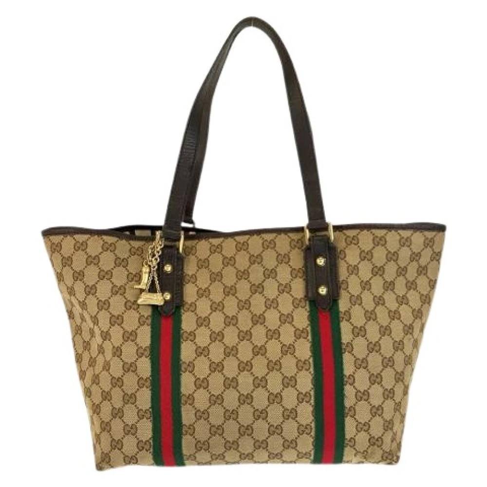 Gucci Vintage Pre-owned GG Canvas Tote Bag - Vintage - Dame - Brun - ONE SIZE - Uld