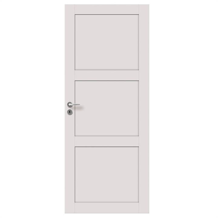 Hvid Kvadrat 3 dør M7x20,5 med skjulte hængsler - Safco Doors