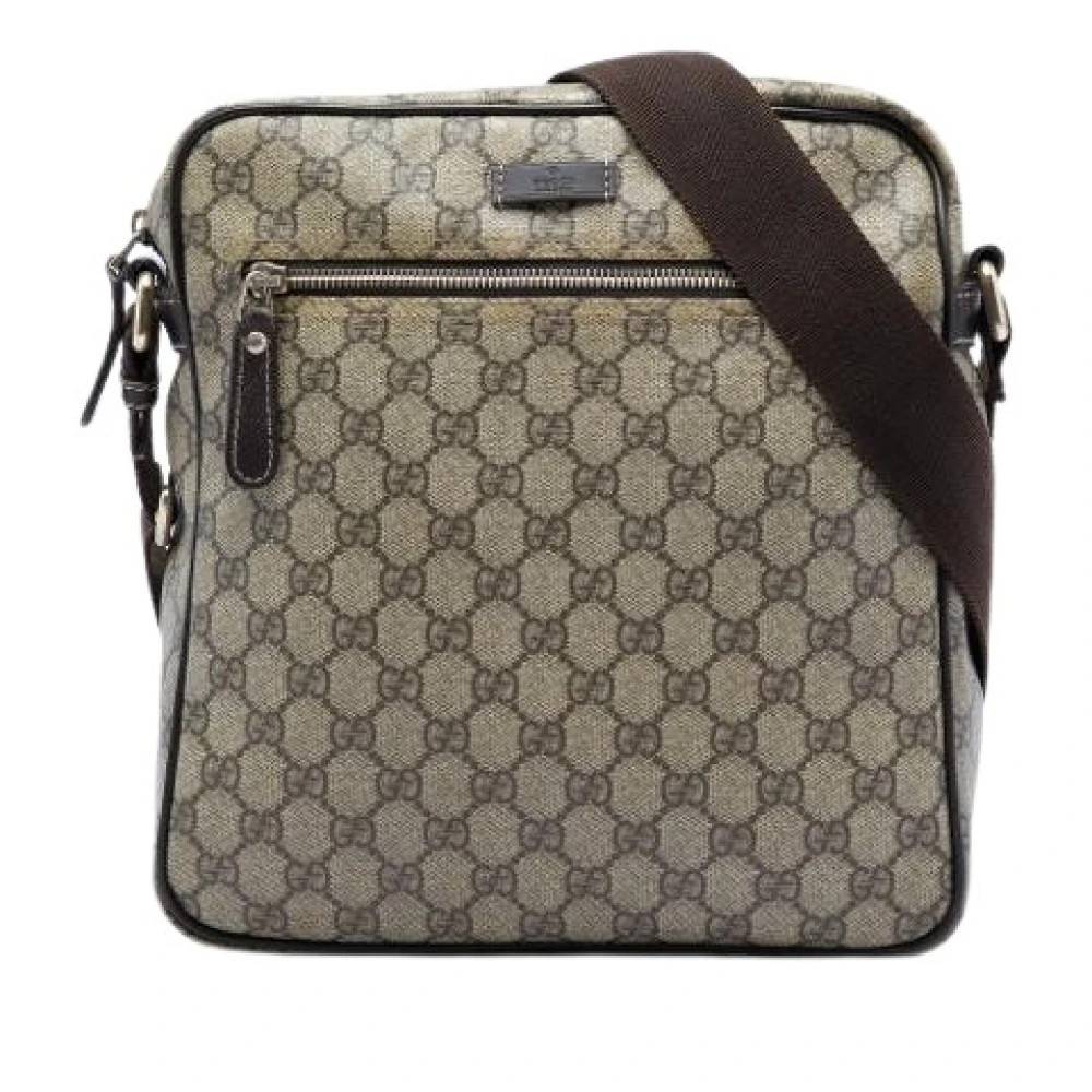 Gucci Vintage Pre-owned Vintage Canvas Crossbody Bag - Vintage - Dame - Beige - ONE SIZE - Uld