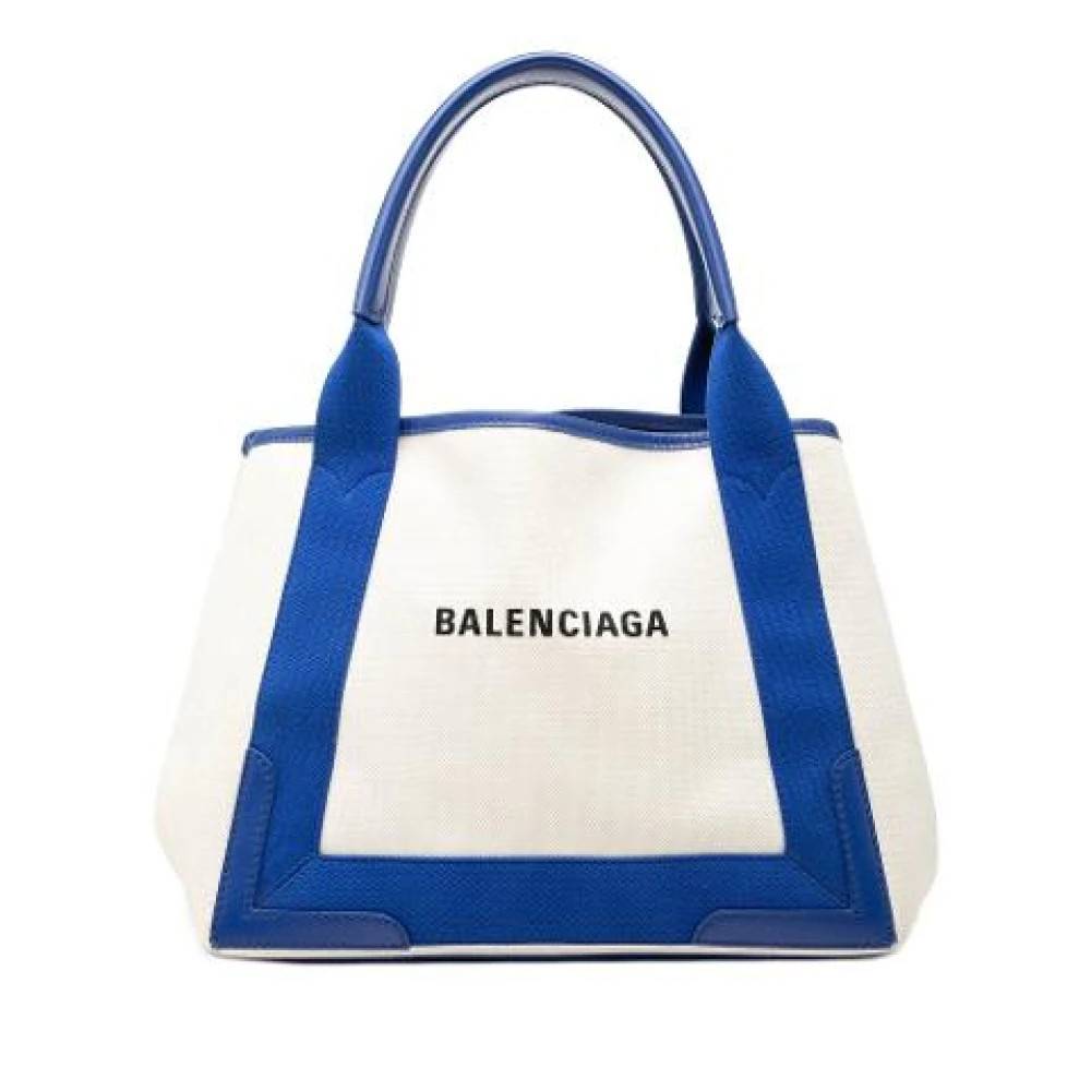 Balenciaga Vintage Pre-owned Navy Cabas XS - Vintage - Dame - Beige - ONE SIZE - Læder