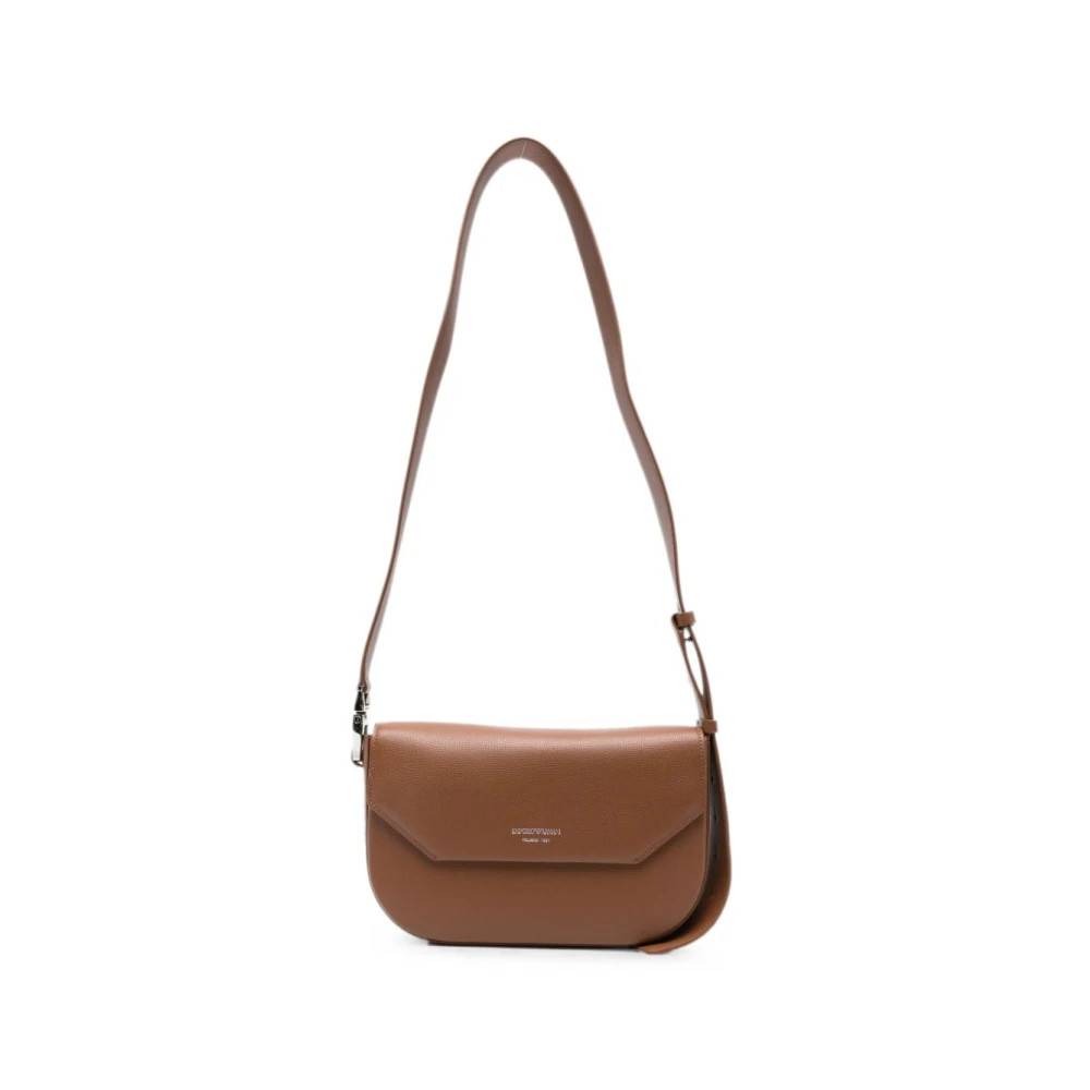 Emporio Armani Foldover Skuldertaske - Tasker - Dame - Brun - ONE SIZE - Uld