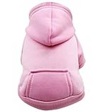 Hundhuvtröjor sweatshirt pullover jumpers fleecetröja, elastiskt tyg husdjur huva kläder varm höst vinter rock plysch varm huvtröja kappa för djuret och lätt att använda