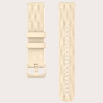 1 st Dam/Herr Beige 20mm/22mm Smartklockarmband Universal Solid Silikonarmband Kompatibelt Med Samsung Galaxy Watch 7654/Mi/Venu/Vivoactive/Forerunner (20,22)