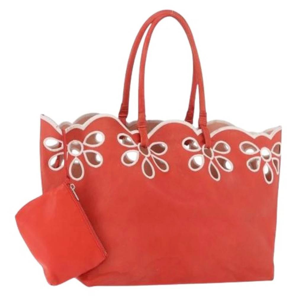 Celine Vintage Pre-owned Vintage Tote Bag - Vintage - Dame - Orange - ONE SIZE - Læder