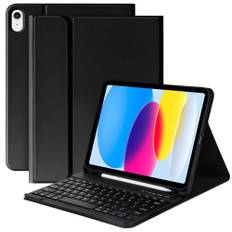 Tangentbord fodral för Samsung Galaxy Tab S9 FE 10,9 tum/Tab S9 11 tum med S Pen Holder,Skyddsfodral med avtagbart trådlöst tangentbord för Galaxy Tab S9 2023