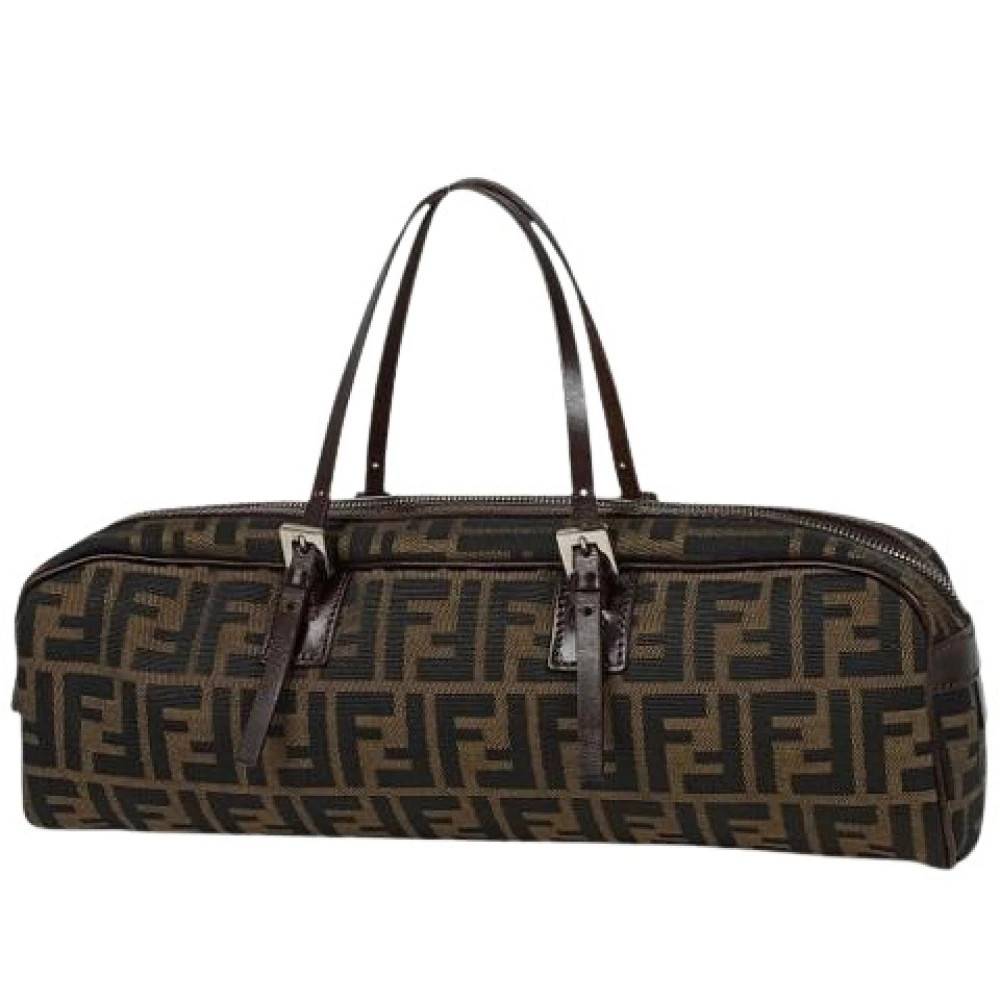 Fendi Vintage - Pre-owned Zucca Axelremsväska Vintage - Dam - ONE Size - Läder