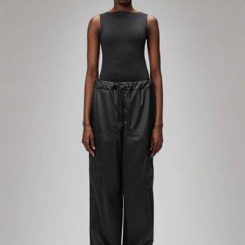 Rains - Unisex Cargo Rain Pants Wide - Black Grain