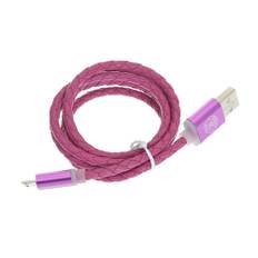 1m Leather Micro USB Cable - Purple