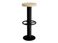 (ComputerSalg) Taburet Marie, 830 mm, Massiv eg, Hvid stel