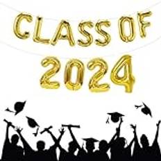 Class of 2024 Balloons, 16 Inch - Graduation 2024 Balloons,Class of 2024 Banner, Graduation Party Decorations,Graduation Banner, Class of 2024 Decorations, Graduation Decorations 2024 (Pink)