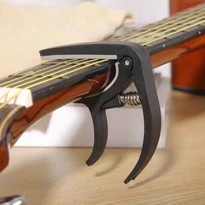 Premium nylon gitarr Capo - snabbbytesklämma, lätt att justera tangenten - Lämplig för akustisk gitarr, klassisk gitarr, elgitarr och ukulele, akustis - Multifärgad (En-Storlek)