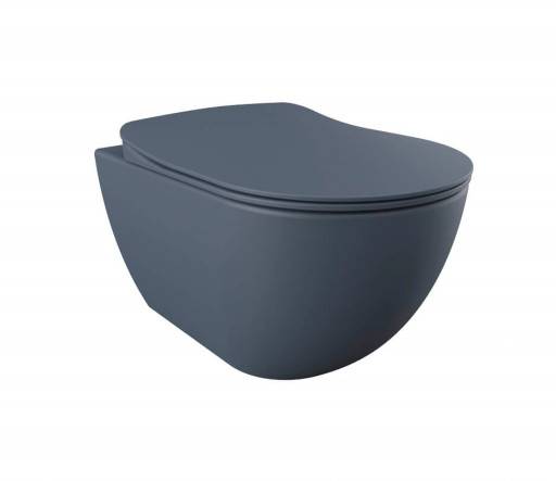Creavit Basalt matt væghængt rimless toilet excl. toiletsæde