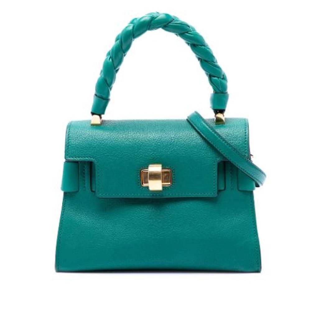 Miu Miu Pre-owned Pre-owned Satchel - Vintage - Dame - Grøn - ONE SIZE - Uld
