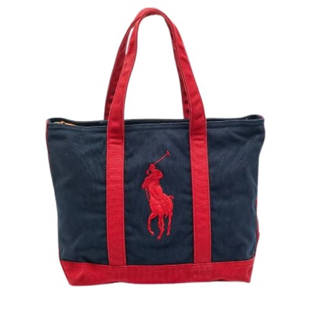 Ralph Lauren Pre-owned, Vintage , Dam, ONE Size, Pre-owned Canvas Axelremsväska