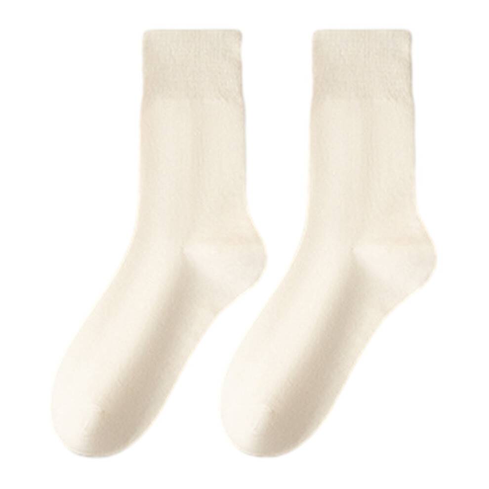 Dame Retro Mid-Calf Sokker Varme Ensfarvede 5 Par