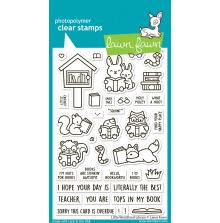 Lawn Fawn Clear Stamps 4X6 - Little Woodland Library LF3486