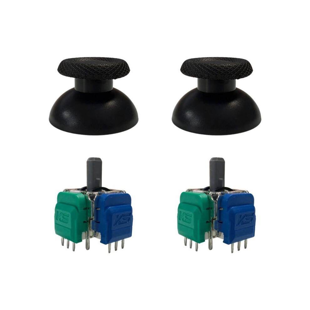 2pcs JS13PRO TMR Joystick for PS4 Analog Stick Hall Joystick No Drift Replacement Thumbstick Grip Cap